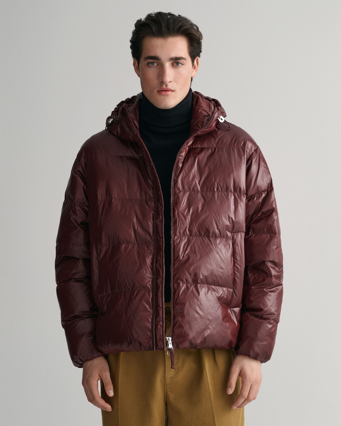 Blusão acolchoado de penas Shiny