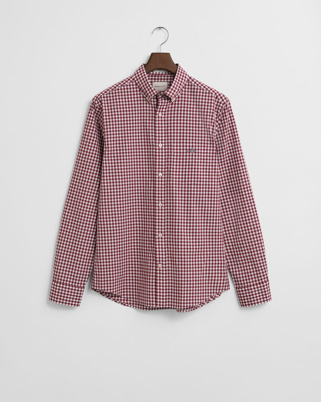 Camisa em popelina gingham Classic regular fit