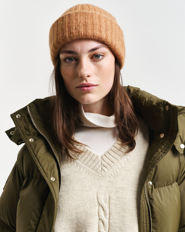 Gorro em mistura de lã com alpaca