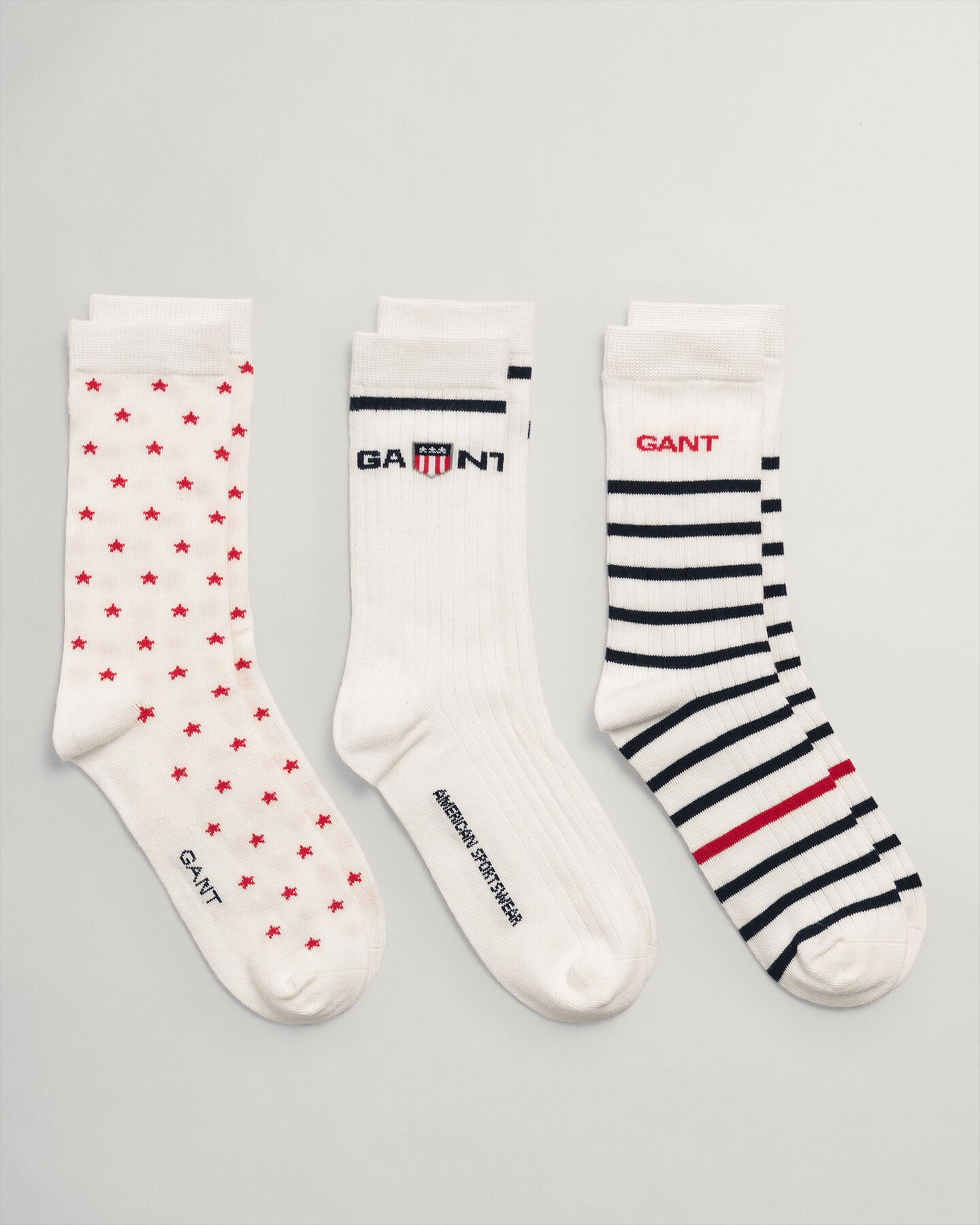 Pack de três pares de meias Retro Shield