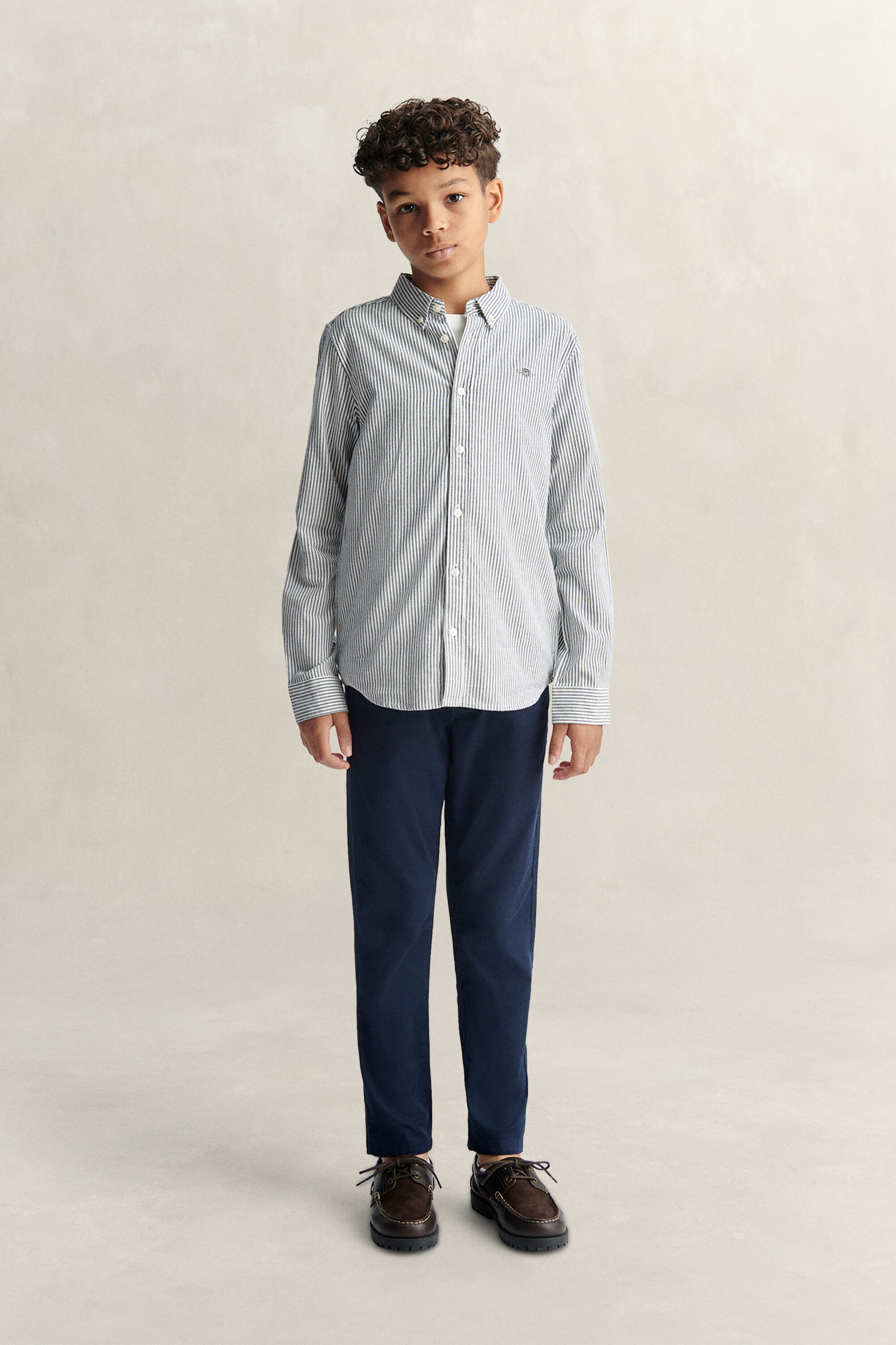Camisa Oxford às riscas Shield Teen Boys