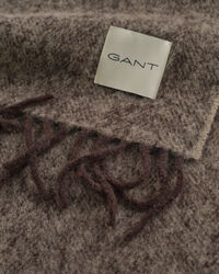 Cachecol em alpaca e mohair com padrão espinha de peixe