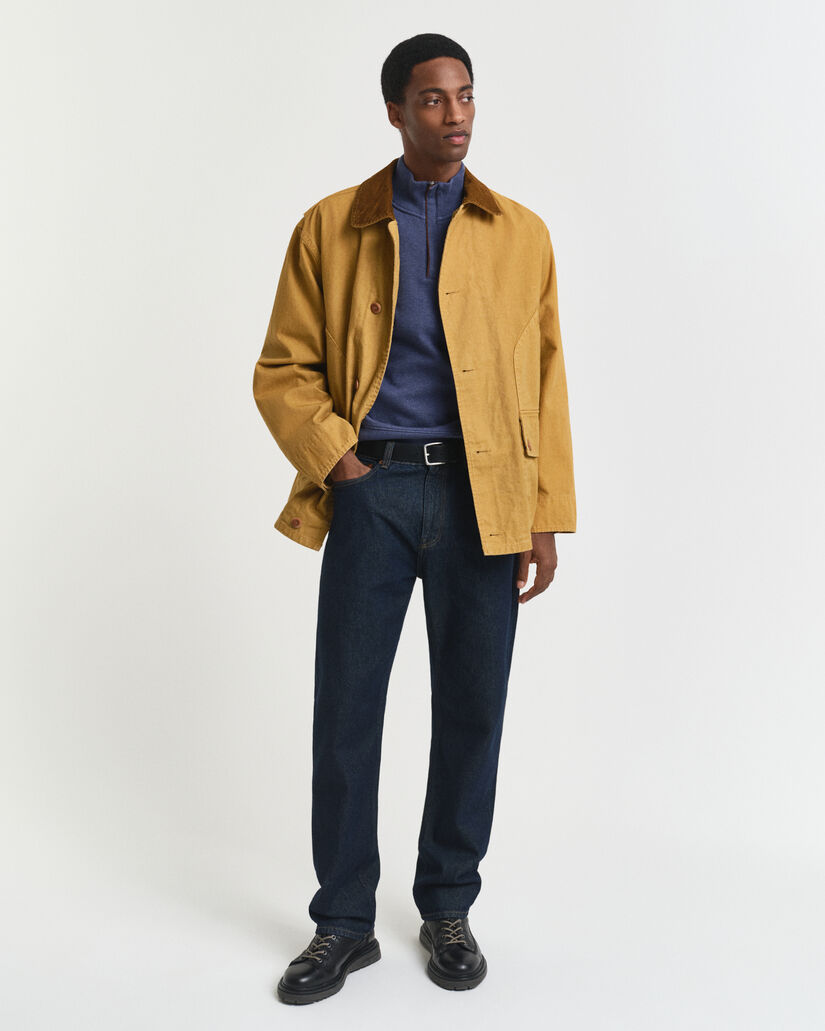 Sweatshirt com meio fecho Sacker Rib