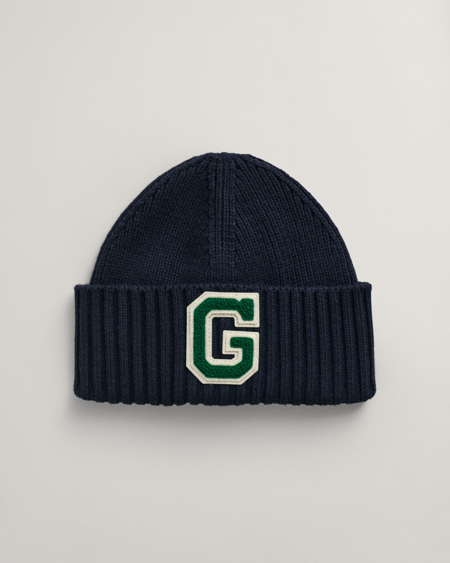 Gorro em malha canelada com emblema G Teens