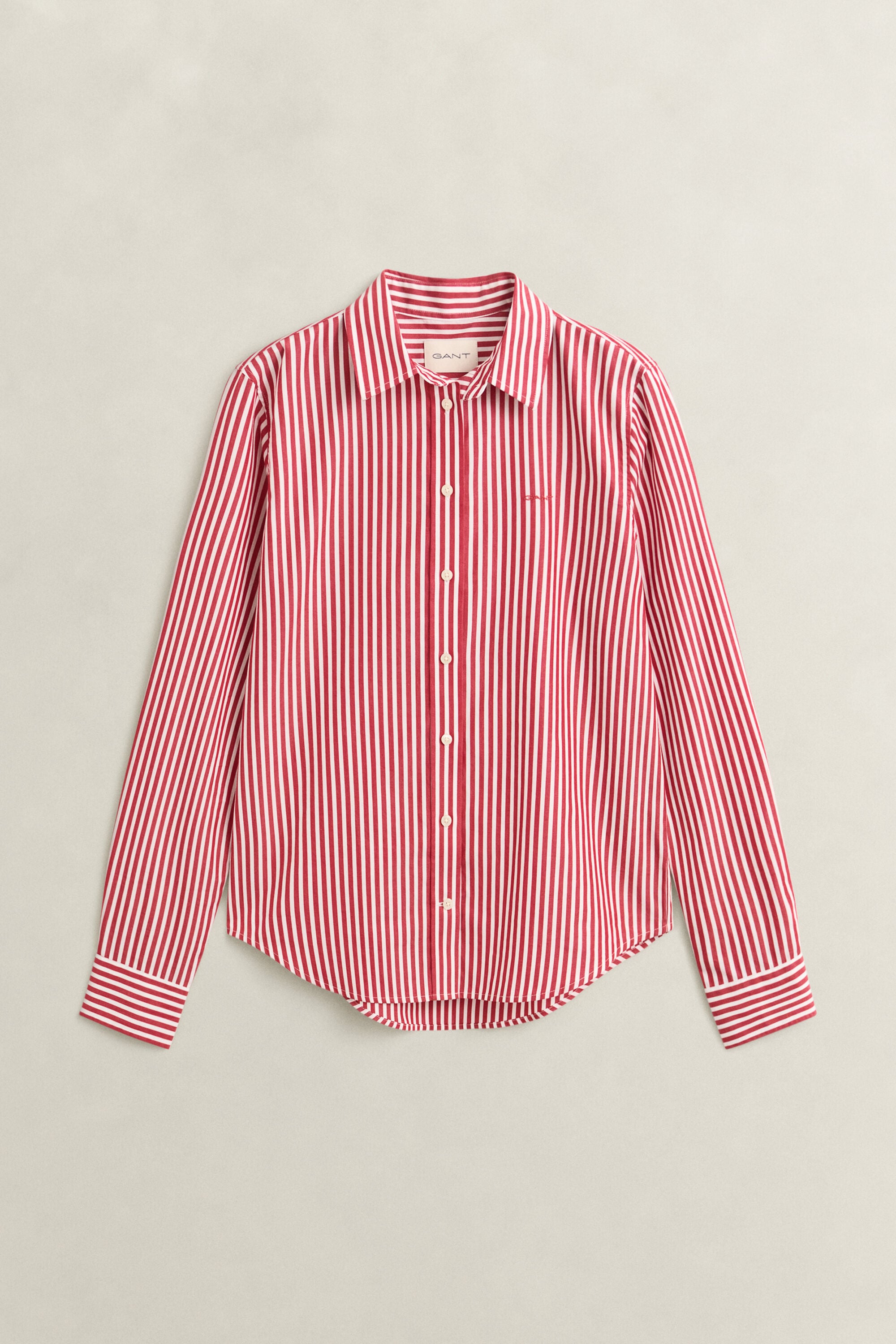 Camisa em popelina às riscas Classic regular fit
