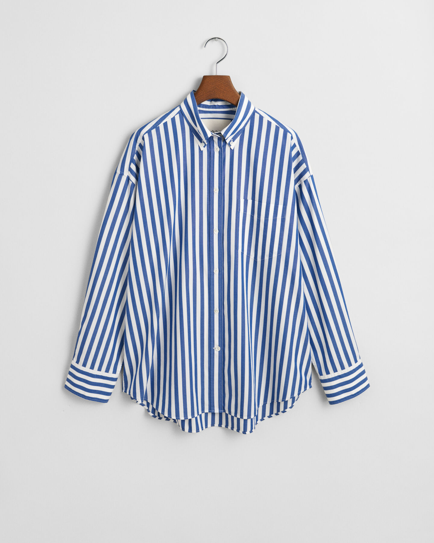 Camisa em popelina às riscas Classic oversized