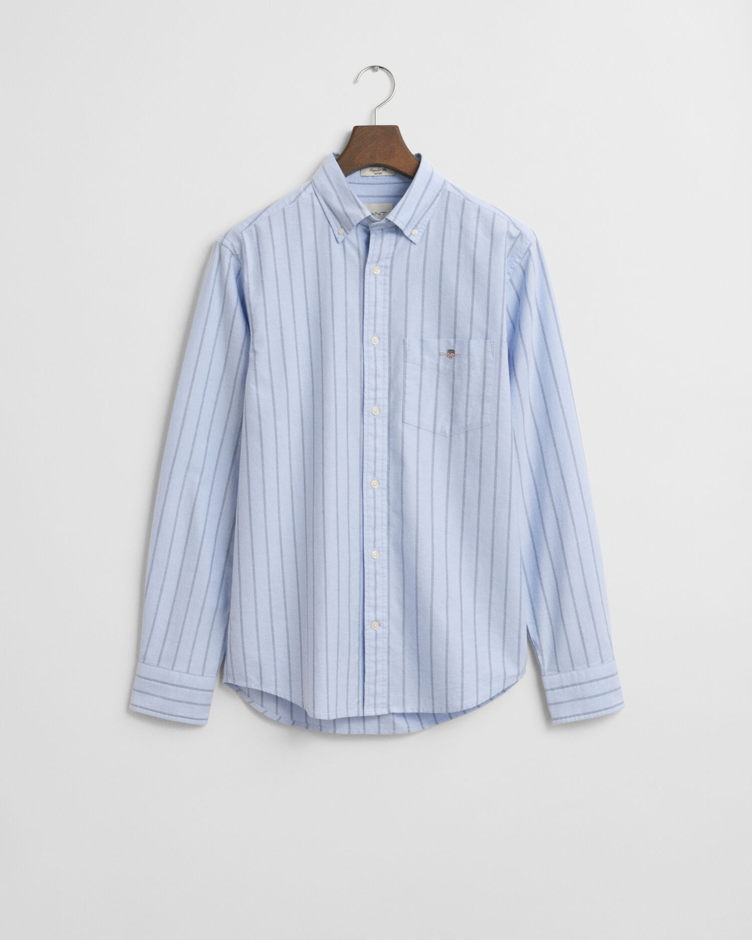 Camisa Oxford clássica às riscas regular fit