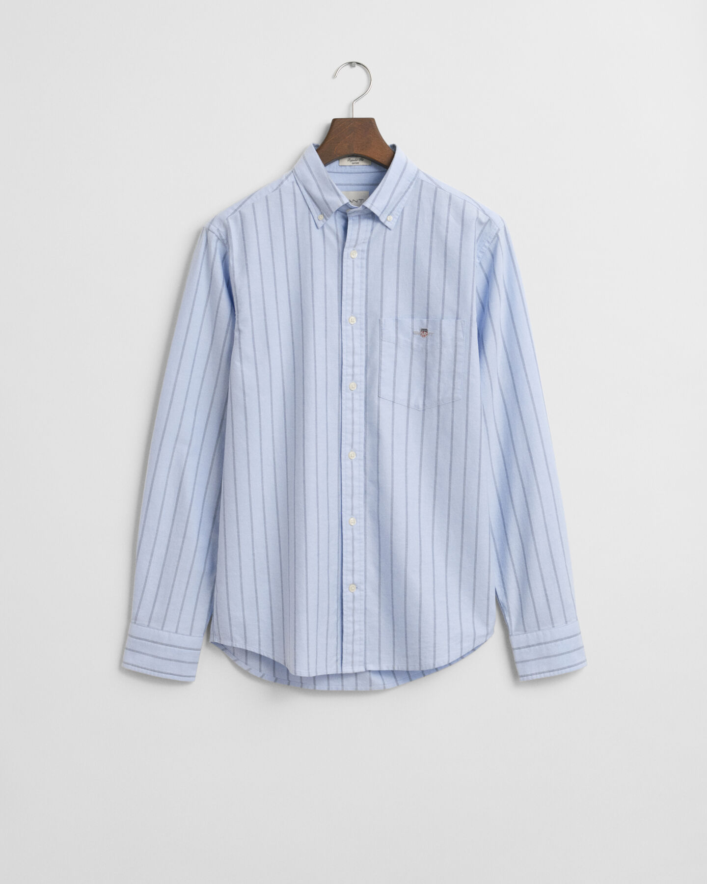 Camisa Oxford clássica às riscas regular fit