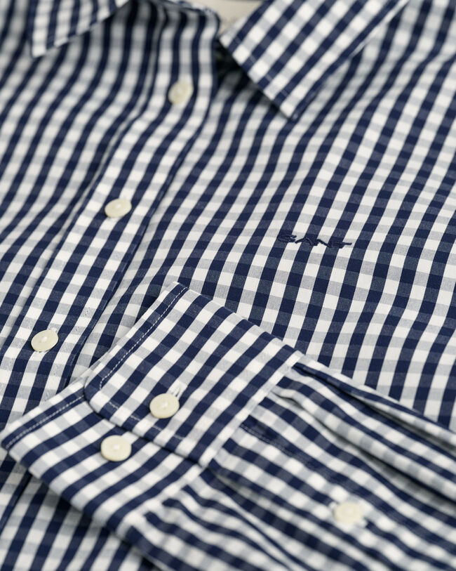 Camisa em popelina gingham regular fit