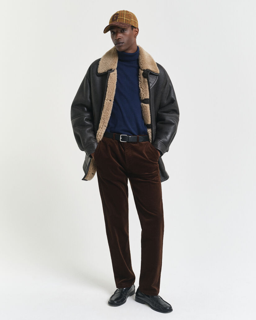 Camisola de gola alta em lã de merino extrafina