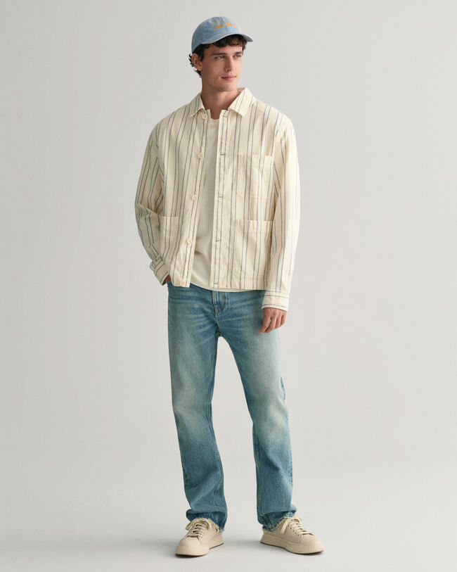 Sobrecamisa às riscas