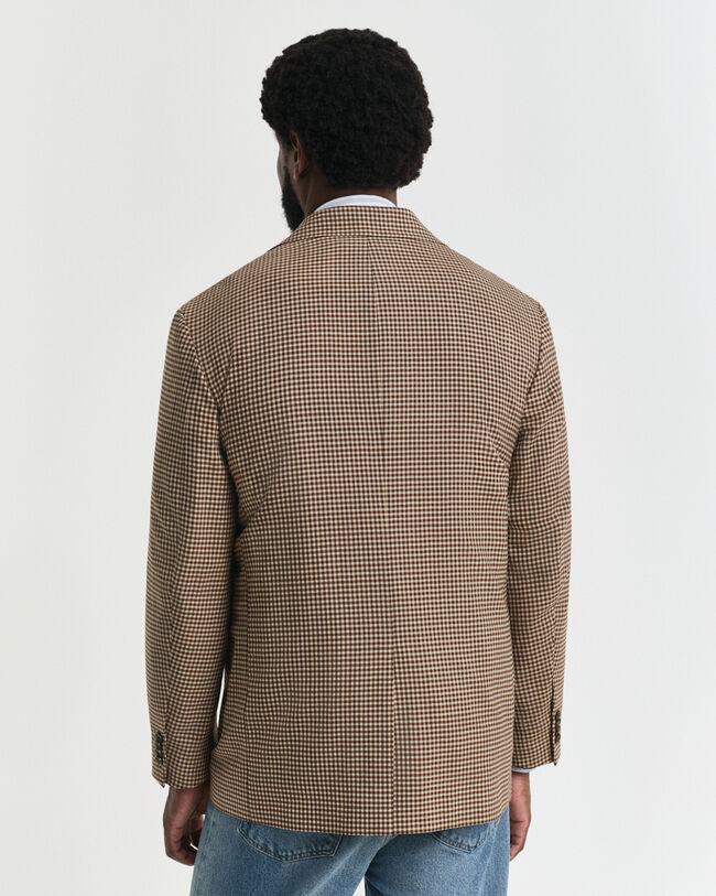 Blazer com padrão de xadrez Gingham relaxed fit