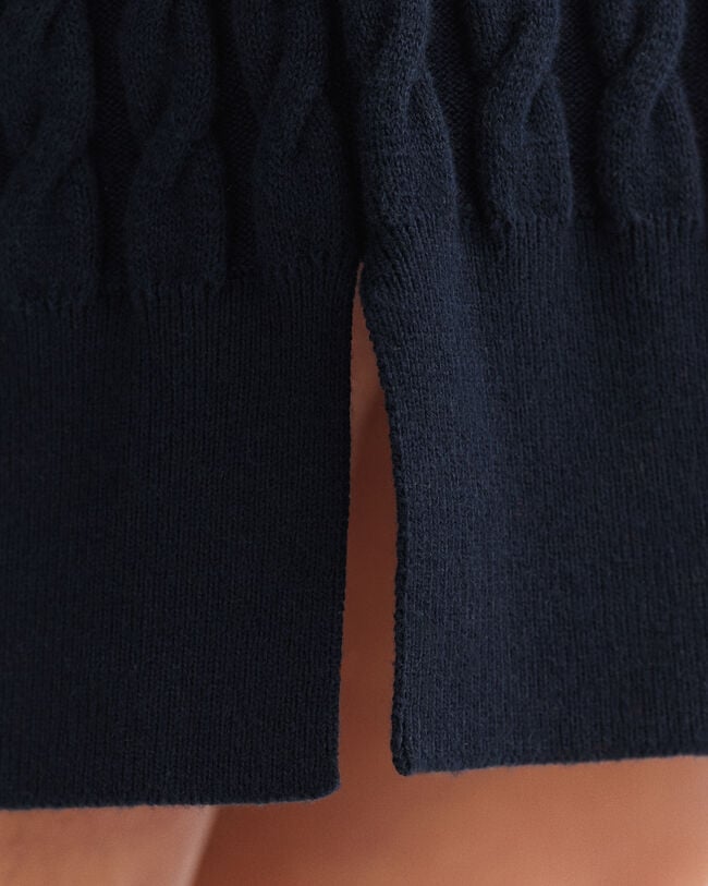 Vestido em malha entrelaçada