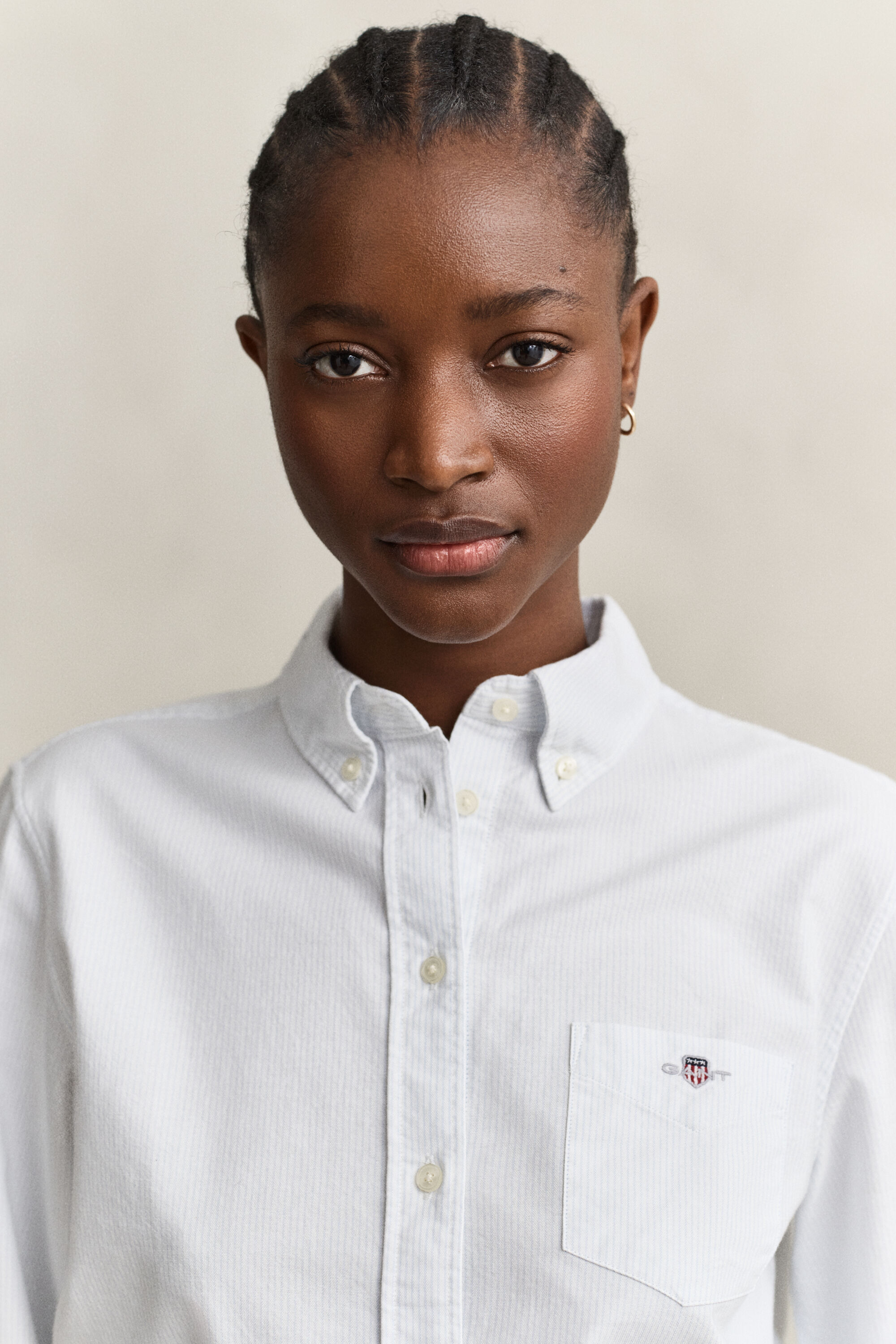 Camisa Oxford às riscas Classic