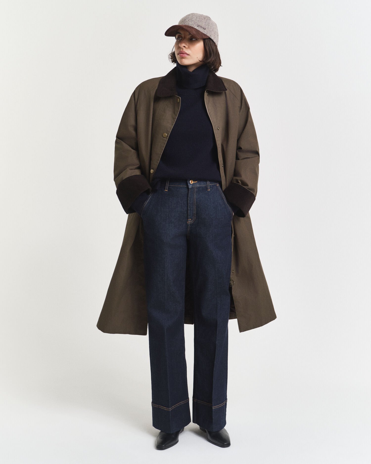 Camisola de malha em mistura de lã e caxemira suave com gola alta