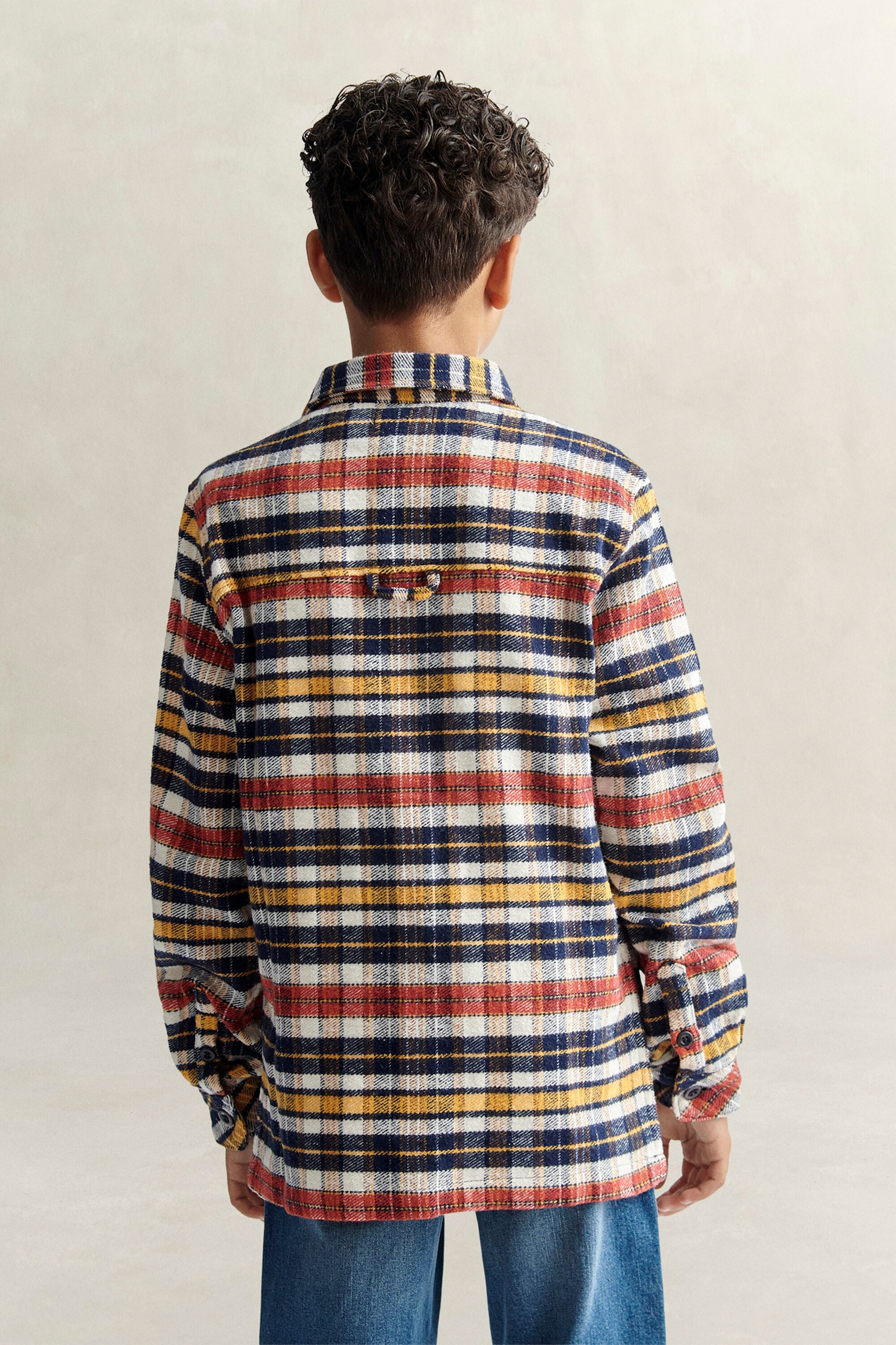 Sobrecamisa com padrão de xadrez Teen Boys