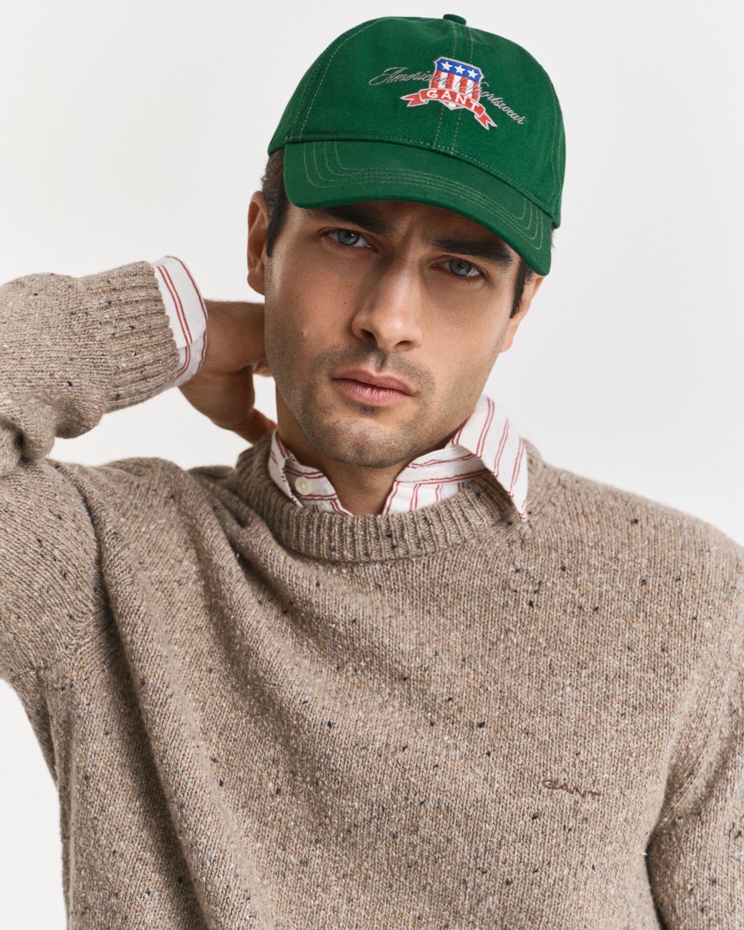 Camisola de malha Nepps com decote redondo em mistura de lã