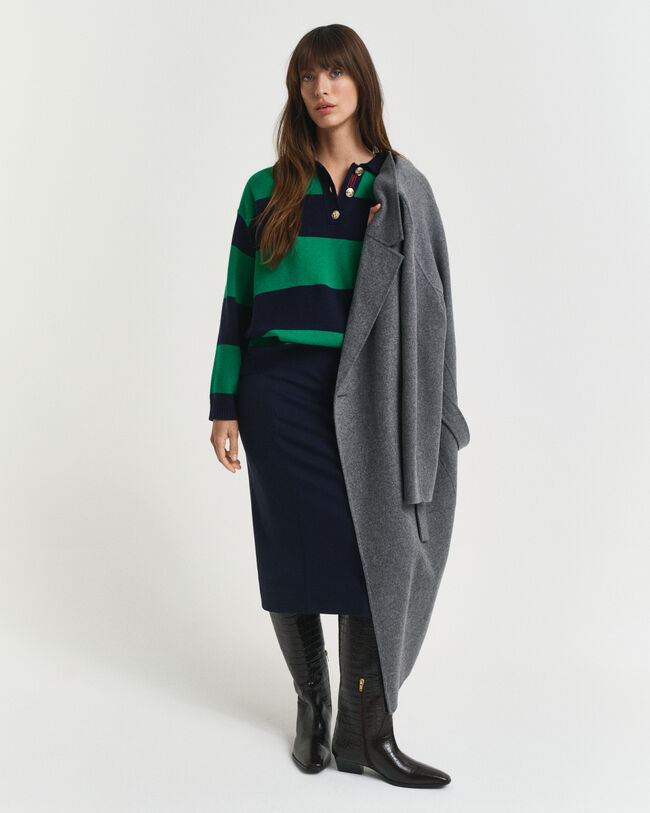 Rugger em malha às riscas