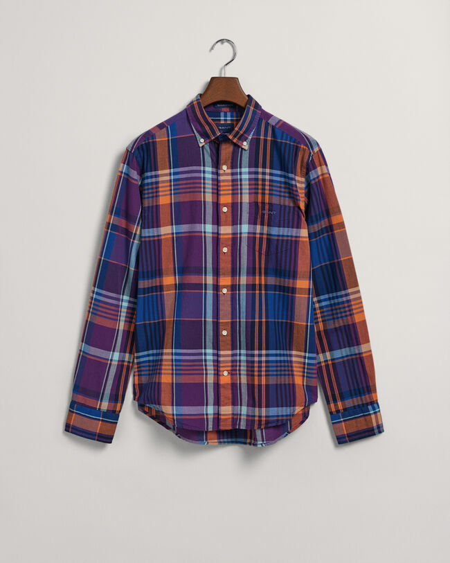 Camisa colorida Madras regular fit