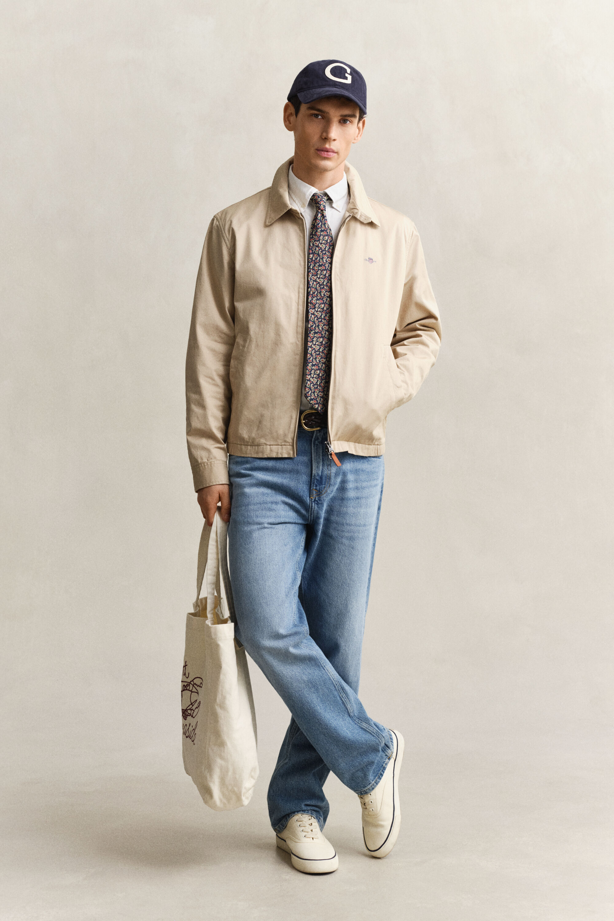 Casaco Windcheater em algodão