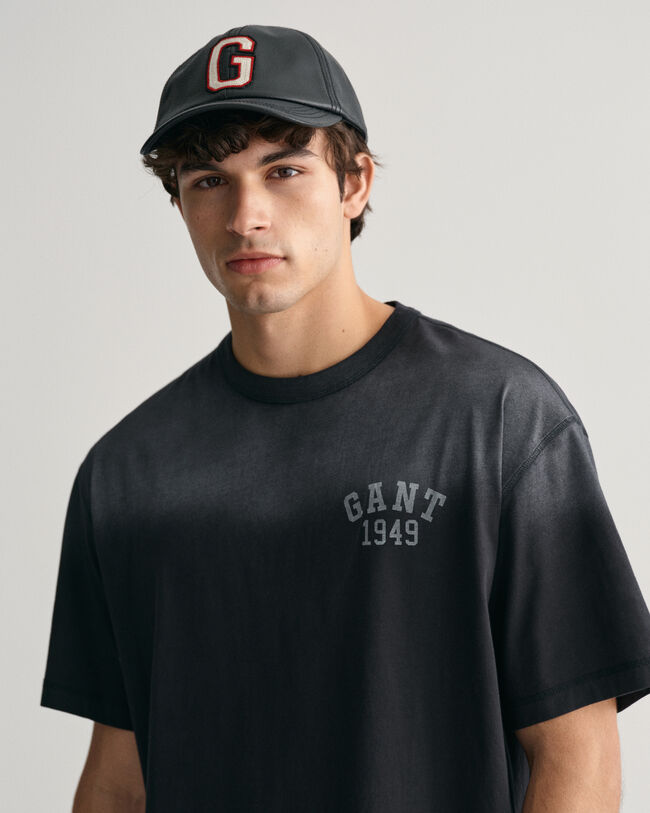 T-shirt com efeito desgastado