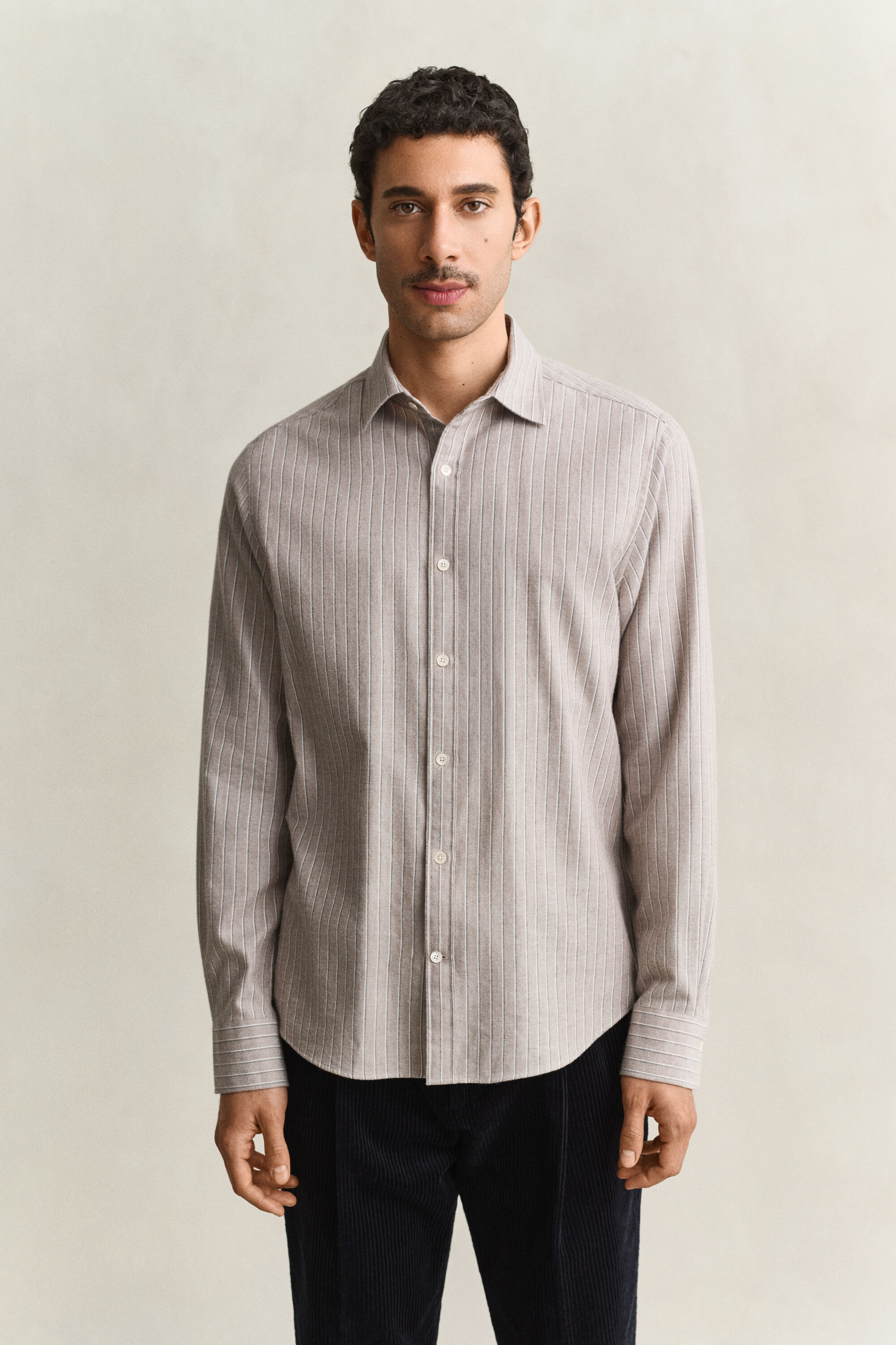 Camisa de flanela às riscas Mélange