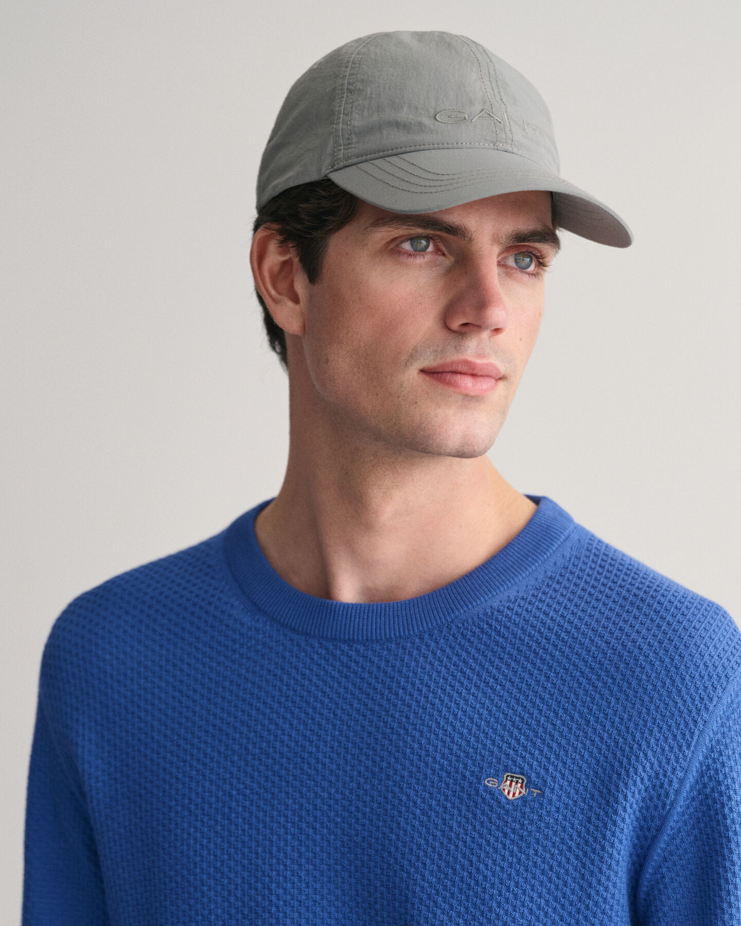 Camisola de malha com decote redondo em algod&atilde;o Structured