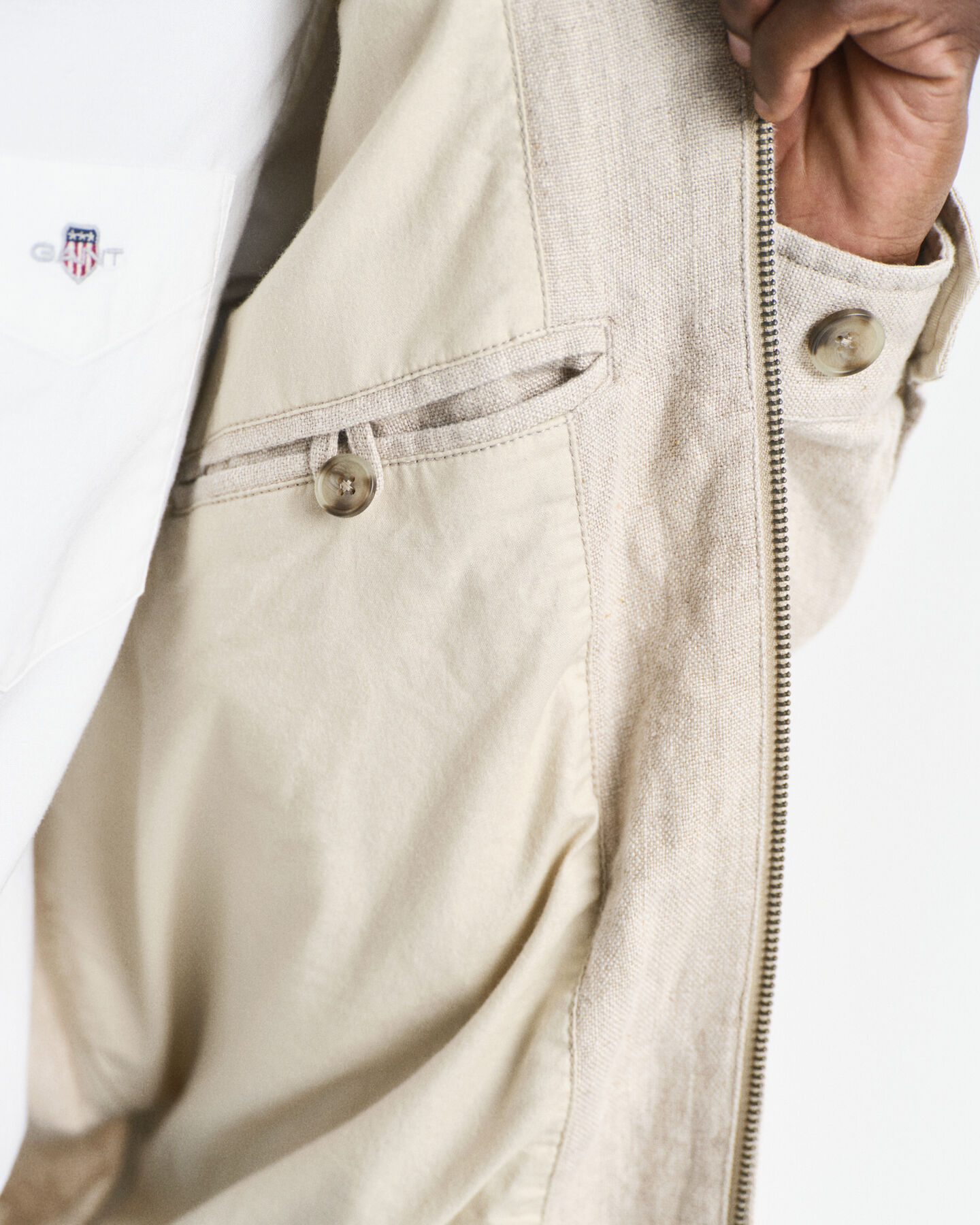 Casaco Harrington em linho