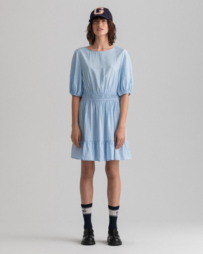 Vestido com mangas volumosas Flounce