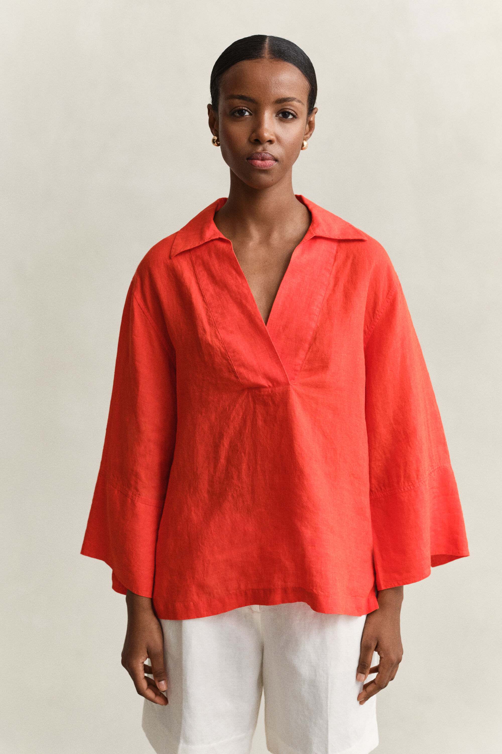 Camisa popover em linho