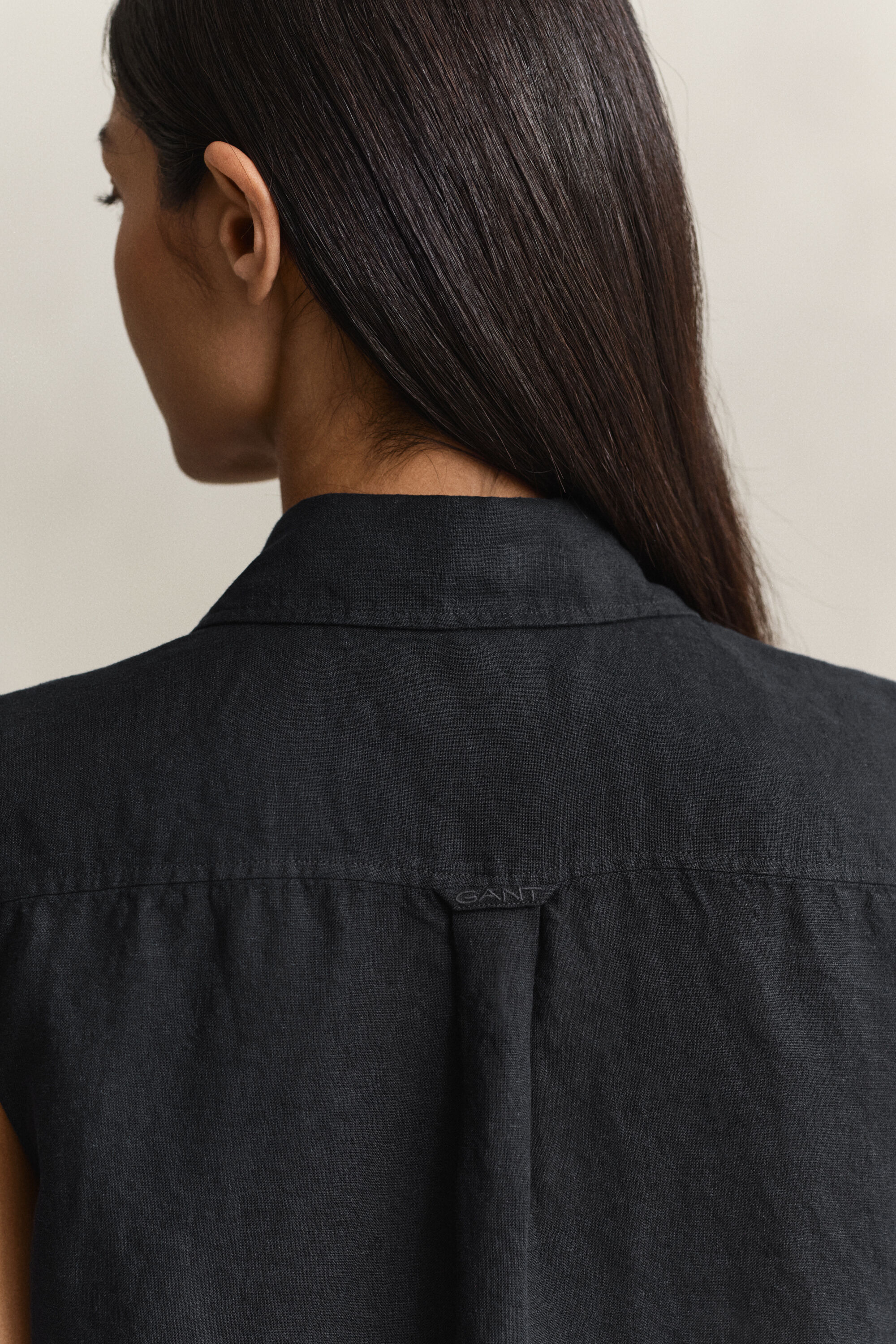 Camisa de linho sem mangas