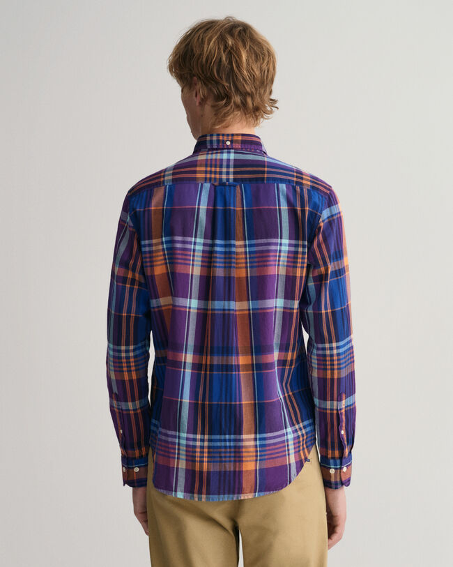 Camisa colorida Madras regular fit