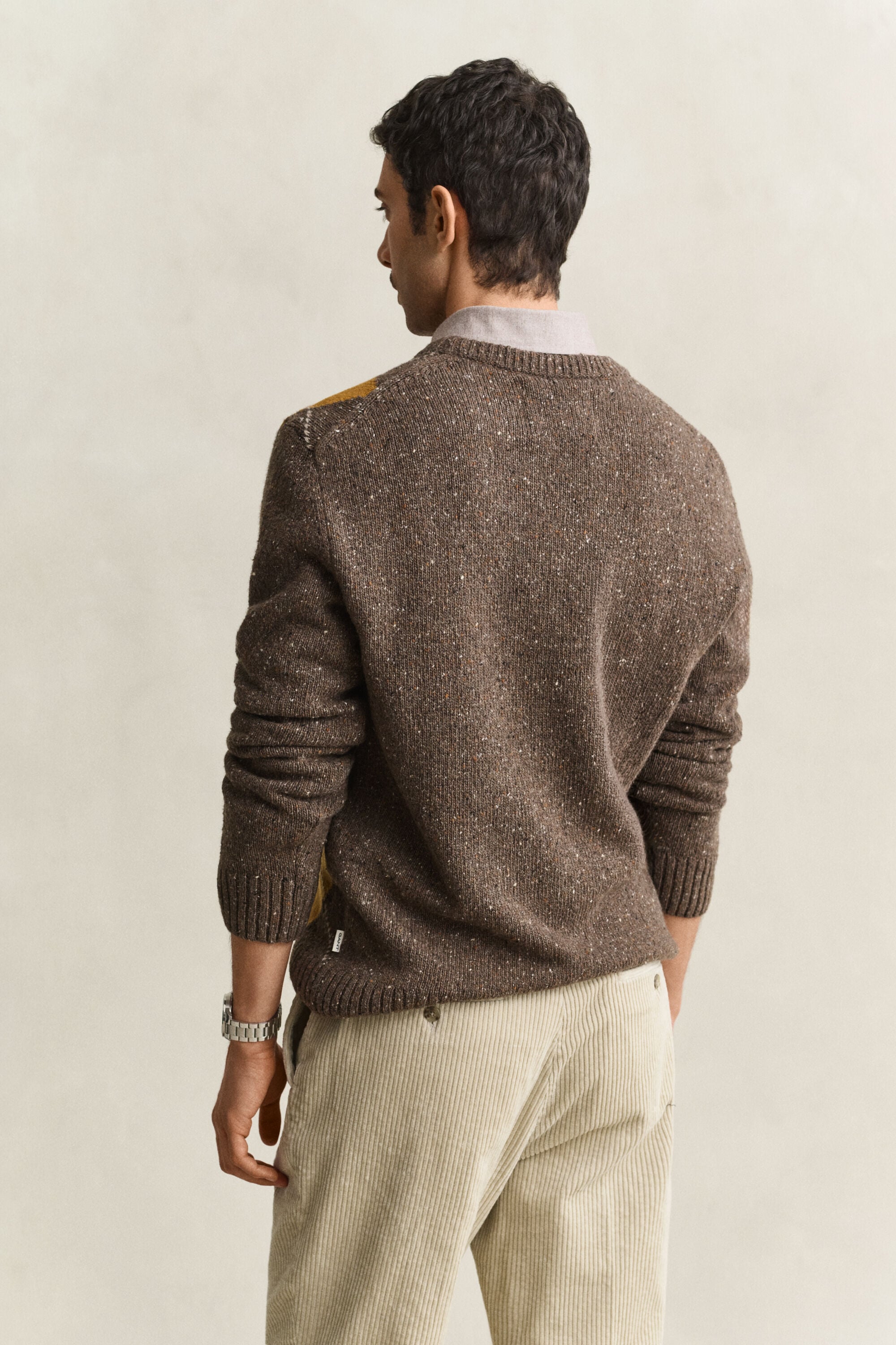 Camisola de malha com decote redondo Argyle Nepps