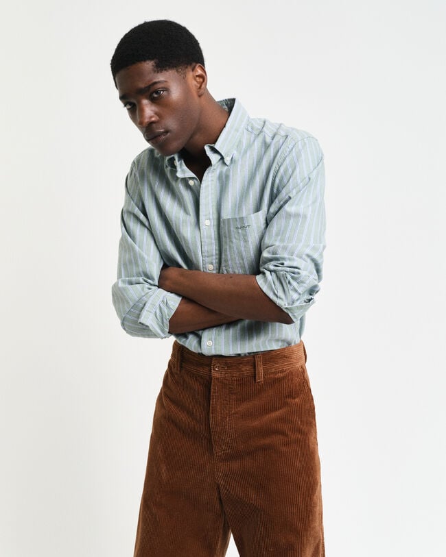 Camisa Oxford Archive às riscas regular fit