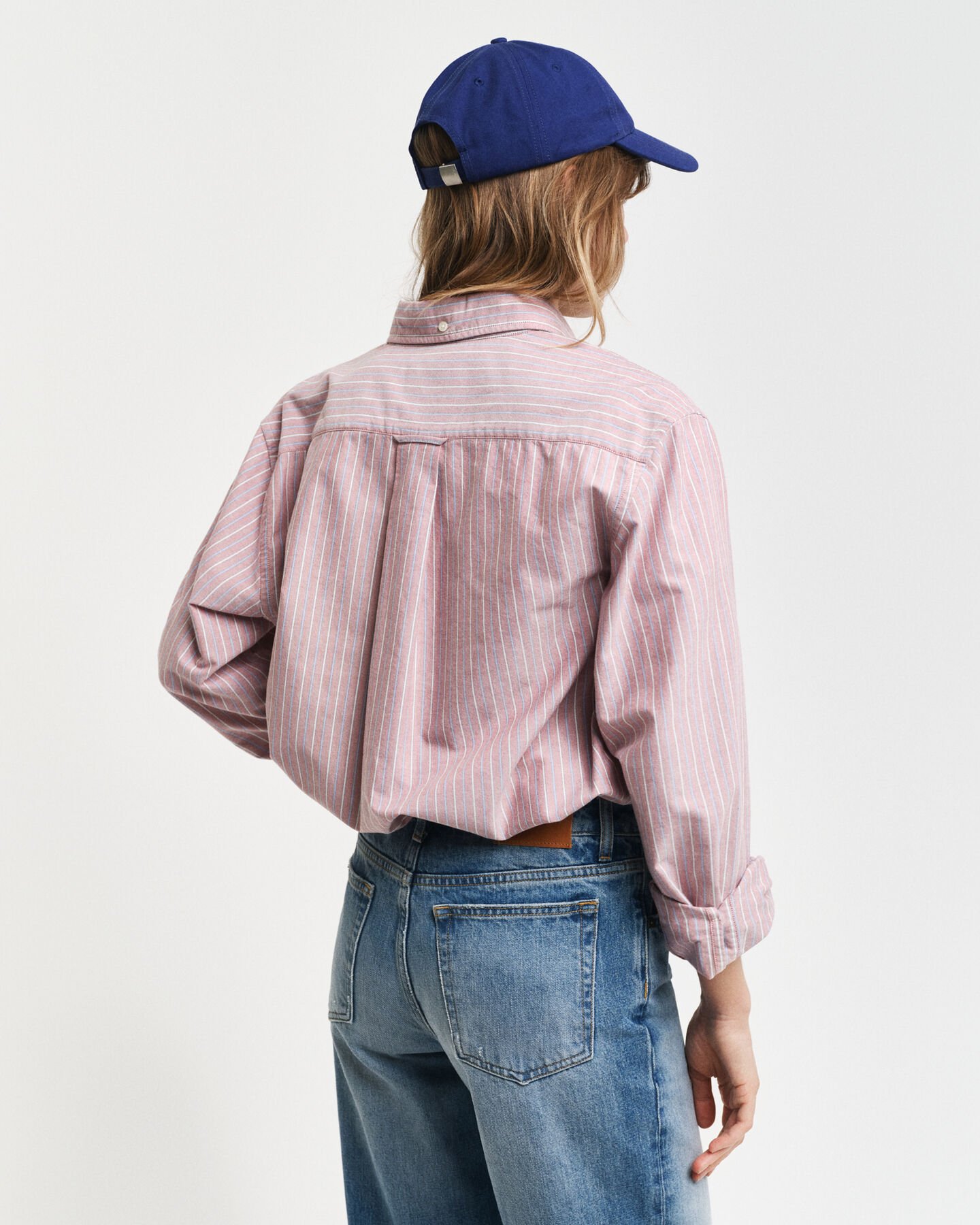 Camisa Oxford cl&aacute;ssica &agrave;s riscas regular fit