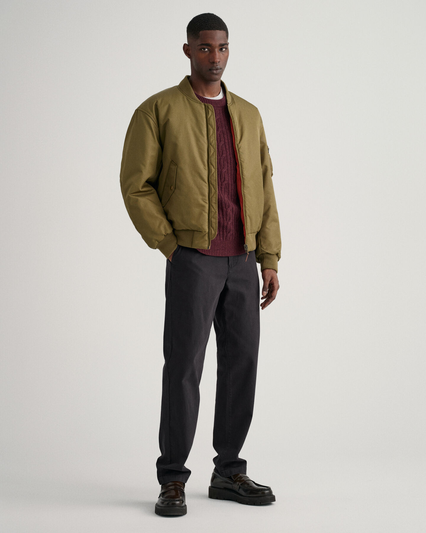 Pulover com decote redondo em l&atilde; entran&ccedil;ada