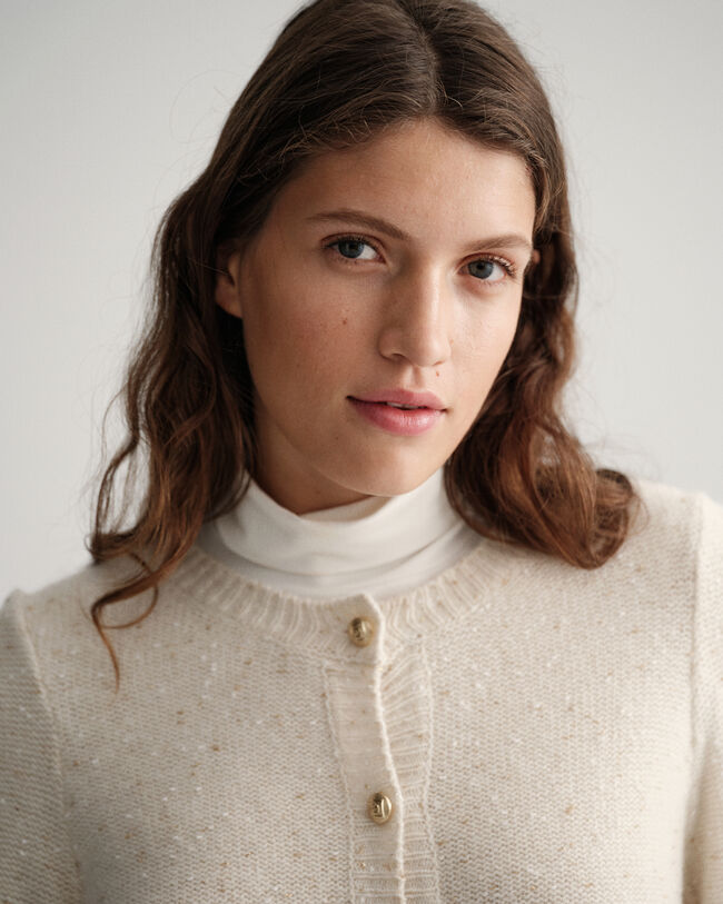 Casaco de malha com decote redondo Sparkling