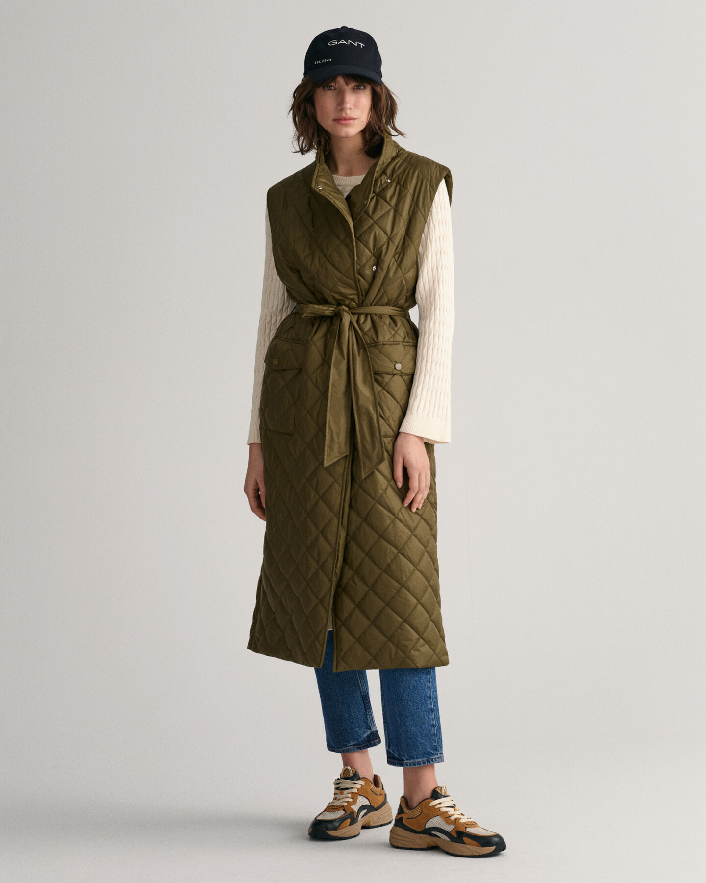 Colete acolchoado comprido