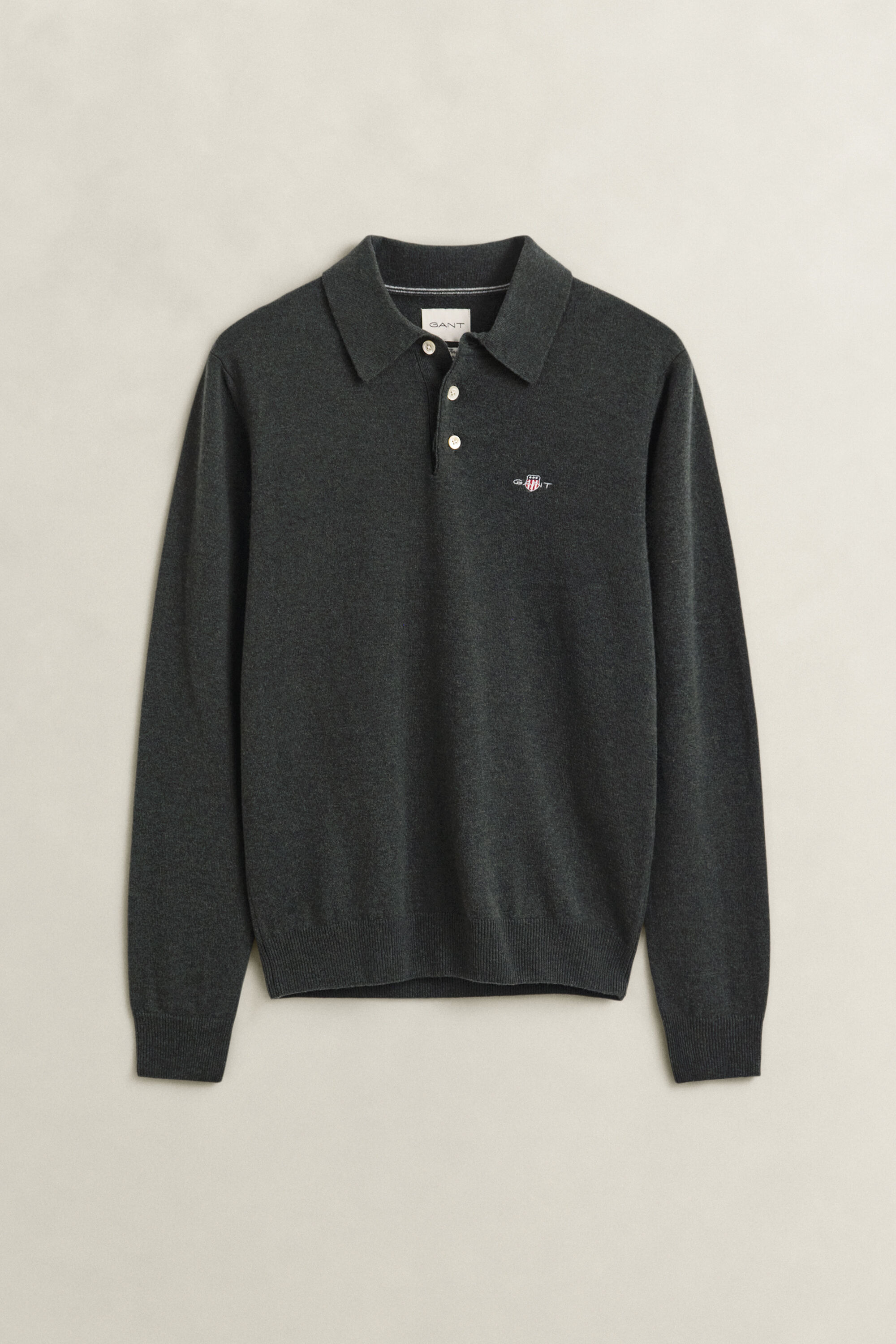 Camisola de malha tipo polo em lã extrafina