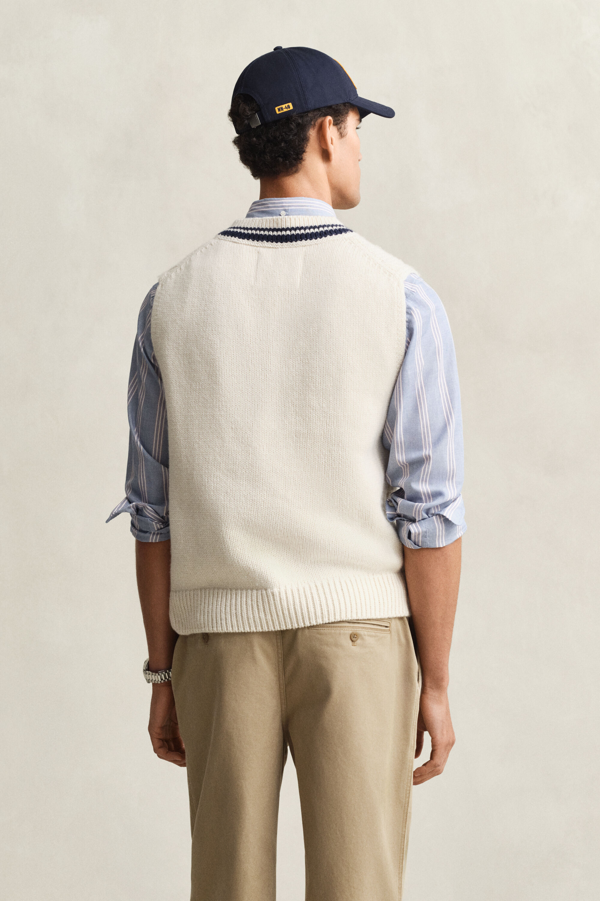 Colete em malha entrançada