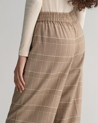 Calças Pull-On com padrão de xadrez relaxed fit