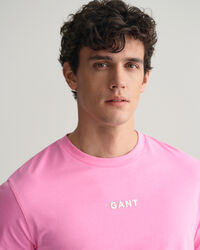 T-shirt com pequeno log&oacute;tipo GANT Contrast