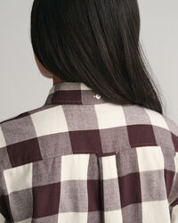 Camisa com padr&atilde;o de xadrez relaxed fit Teen Girls