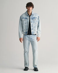 Camisola de malha aberta estilo polo