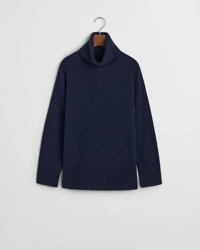 Camisola de gola alta Herringbone Detail