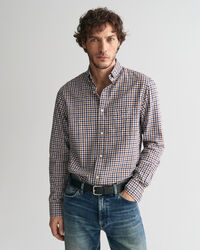 Camisa em sarja leve Gingham regular fit