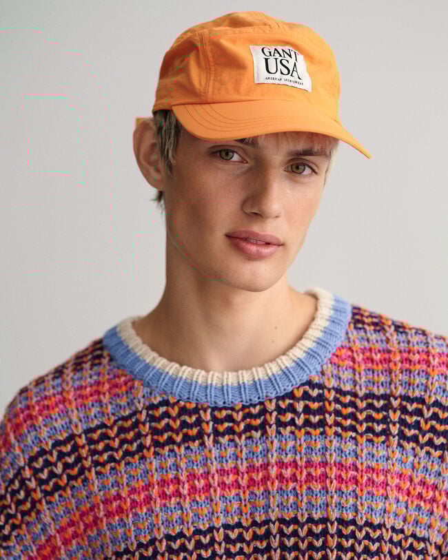 Pulover com decote redondo multicolor Textured