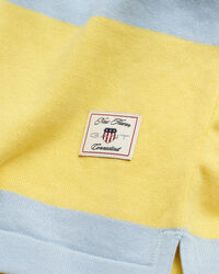 Polo em algod&atilde;o &agrave;s riscas