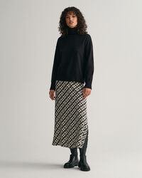 Camisola com gola estilo mao em l&atilde; extrafina