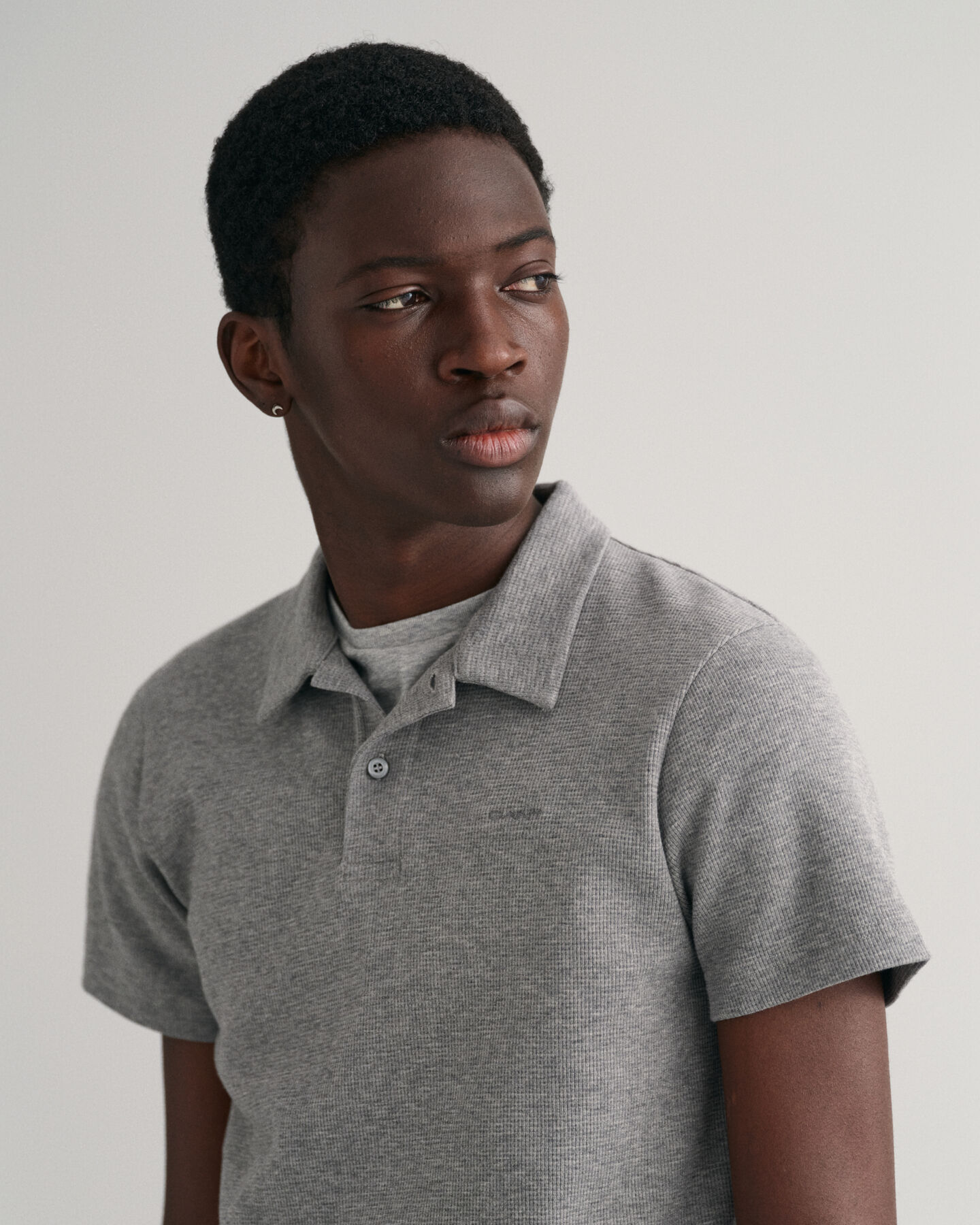 Polo em algod&atilde;o piqu&eacute; Waffle Texture